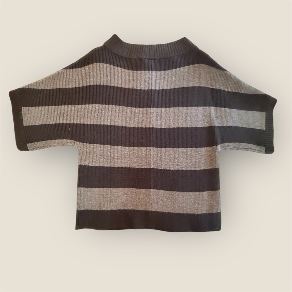 Tory Burch Black and Gray Striped Sweater - Picture 8 of 8